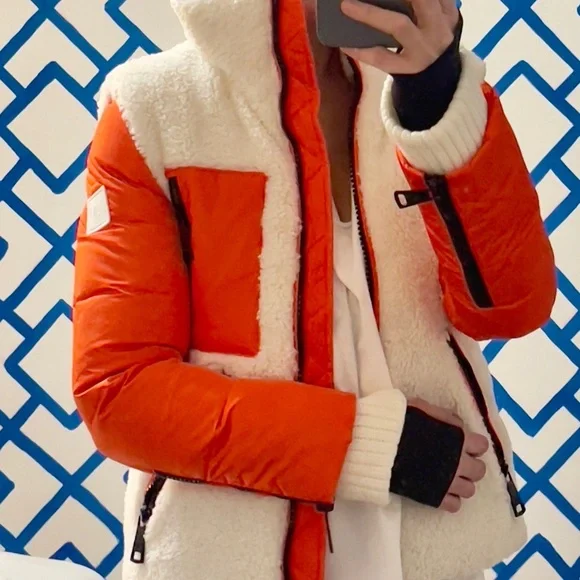 NWT, SAM Jacket, Orange and White Women's Jacket - Picture 3 of 8